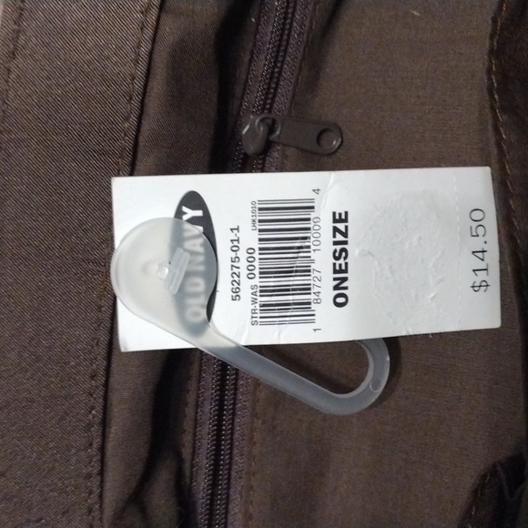 NWT Old Navy Brown Satin Clutch and Goodies - Picture 9 of 15